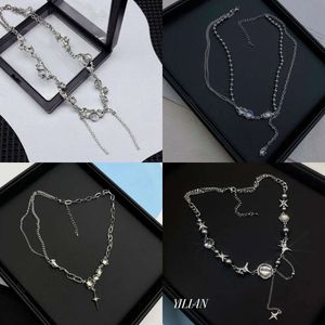 Moonlight White Stone Zircon Necklace for Women, High Grade, Colorless, Sweet and Cool Summer, Spicy Girl, Internet Red Matching Jewelry, Collarbone Chain Trend