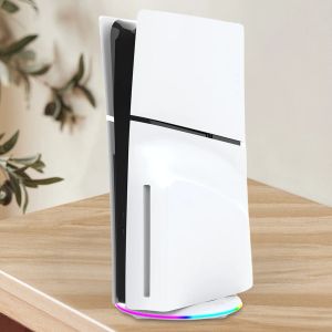 Stands RGB Vertical Stand with AntiSlip Pad Game Console Base Stable for PS5 Slim Console for PS5 Slim Disc/Digital Version