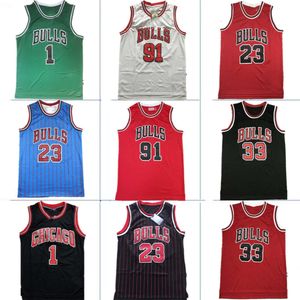 Basketballträger Uniform 23# 33# Pippen Rodman Sticked Jersey Training