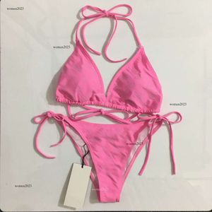 Märke badkläder kvinnor bikini set designer baddräkt tvådelar mode het borrbrev logotyp underkläder baddräkter sexig semester strand 23 april