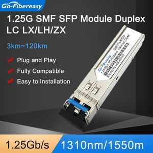 Gigabit SFP-Modul 1.25G 1310nm-LX 10 km/20 km/40 km/80 km/120 km Single-Mode-Duplex-LC-SFP-Transceiver für Cisco/3com/Nortel/D-Link