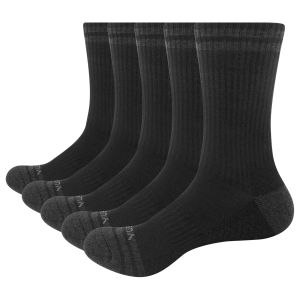 Klädsel Yuedge Brand Herr Cotton Terry Cushion Mid Calf Thick Winter Thermal Work Boot Outdoor Sports Socks för storlek 3746 5 Par/Pack