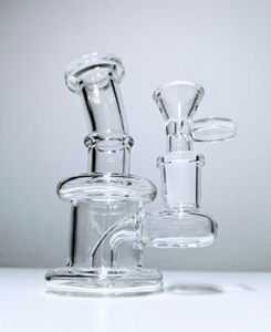 5inch Mini Glass Bong Diffused Percolator Premium Quality Water Pipe Hookah Bubbler 14mm Manlig rökskål