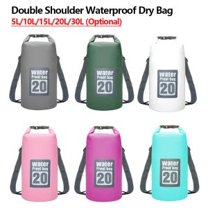 Bolsas de natação ao ar livre 5l/10l/15l/20l/30l Saco de água de mochila seca de mochila seca para rafting rio Trekking