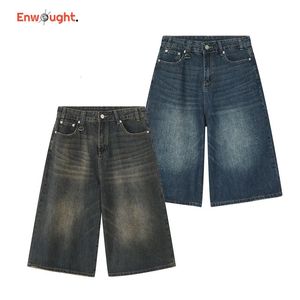 Denim shorts Hip Hop Shorts casuais jeans Vintage Summer Summer Fashion calças curtas de luta de streetwear de grandes dimensões Y2K Mens shorts 240420