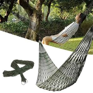 Mobili da campo portatile sportivo per esterni per esterni campeggio esterno mesh utilizzato per Garden Beach Courtyard Travel Garden Swing Hammock Y240423