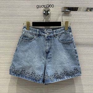 Designer Jeans 2024 New Spring Summer Fashion Panelled Straight Brand Same Style Pants Luxury Womens Shorts 0418-25