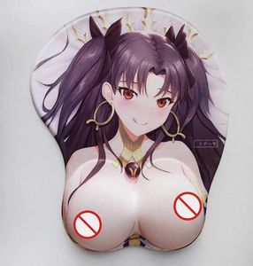 Topo cuscinetti da polso poggiatene animazione cartone animato creativo 3d sexy mammario silicone pad mouse polso supporto tappetino sexy sporgenza del capezzolo new riposa polso pad y240423