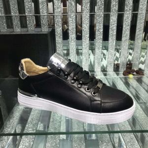 A mais alta qualidade Designer de luxo Plein Mens Sapatos Impresso Plêins Sapatos masculinos Chaussure Pleins Moda de grafite respirável Sapato casual da moda