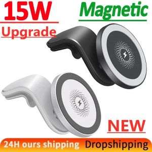 Chargers Car Wireless Charger Strong Magnetic Car Phone Holder Stand for iPhone 14 13 12 Pro Max Air Vent 15W Fast Car Charging Station