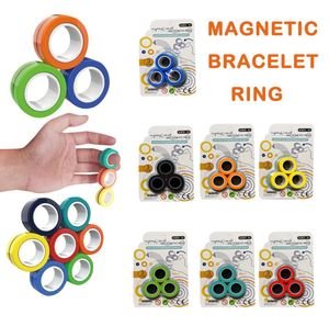 Anti-Stress Magnetic Magic Rings Magic Show Tool Unzip Toys for Magician Trick Props Magic Trick Toys Ring Gift5958400