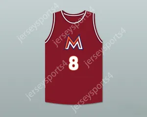 Custom Qualquer nome Número masculino Juventude/crianças Rui Hachimura 8 Meisei High School Maroon Basketball Jersey 1 Top Stitched S-6xl