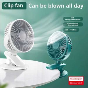 Other Appliances 4-inch mini portable clip on fan USB cooling fan small desktop fan J240423