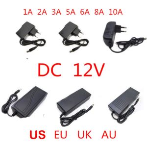 Convertitore trasformatore di illuminazione da 12 V Volt AC 100V-240V DC 12V 1A 2A 3A 5A 6A 8A 10A Adattatore di alimentazione per la striscia LED CCTV D3.0 LL