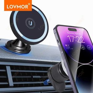 Cell Phone Mounts Holders Portable Car Vent Dashboard Phone Holder Magnetic Mount in Car for iPhone 14 13 12 MagSafe Universal Bracket for All Smartphones Y240423