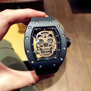 Luxury Watch Date Richamill Mens Watch Wristwatch Business Fashion Rms052 Automatic Mechanical Skeleton Personality Hollow Out Lar E6FV