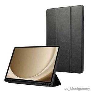 Tablet PC -fodral Väskor för Galaxy Tab A9 Plus -fodral med S Pen Holder Folding Soft TPU Back Funda för Galaxy Tab A9 Plus 11 Cover Tablet Case