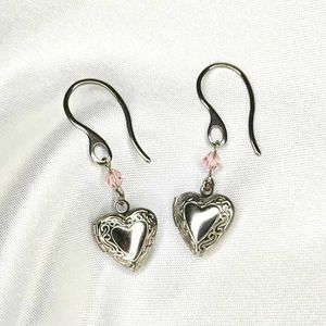 Charm Y2K Accessories Pink Beads Heart Earrings Kawaii Swirl Star Drop Earrings Wome Harajuku Cross Jewelry Korean Fashion Punk Y240423