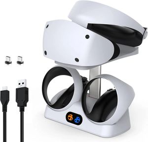 Ställer laddningsstationsbas för PSVR2 -styrenhet VR -headset Display Stand Dual Handle Charge för PS VR2 PlayStation VR2 -tillbehör