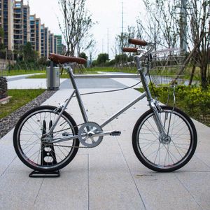 Bikes 20 Inch Bicycle Retro Steel Frame Vintage Mini Commuting Bike Single Speed With Basket Lady Kids Cycling Parts Y240423