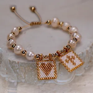 Strands Woven Pearl Cross Heart Armband Pärled Miyuki Boho Christian Religious Charm smycken Womens 2023 Fashion Love Blessing Gift