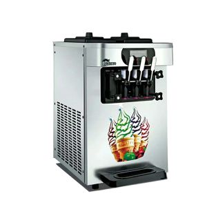 Macher 3 Aromen Eismaschine Kleine weiche Eismaschine Desktop Edelstahl Joghurtmaschine 110 V/220 V