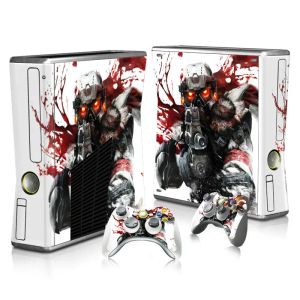 Klistermärken Hot Game Hela kroppsskyddande vinylhuddekalskydd för Xbox 360 Slim Console Controller Skins Wrap Sticker