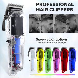 Trimmer Transpar Hair Cutting Machine recarregável Novo Clipper Man Shaver Trimmer For Men Barber Professional Beard Trimmer