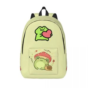 Bolsas Kawaii Duck and Frog Mackpack for Boy Girl Girls Student School Bookbag