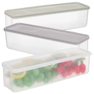 Bottiglie di stoccaggio da 3 pezzi Contenitori Fridge Food Organizer Produce Box Saver per cucina