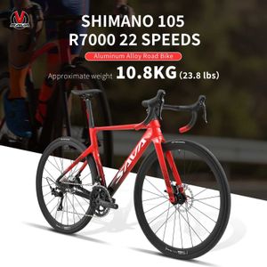 Cyklar Sava Ex-7 Pro Road Racing Bike With Shiman0 105 R7000 22 Speed ​​Kit Road Racing Bike Adult Bike Y240423