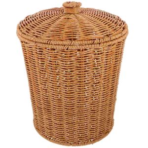 Baskets Storage Basket Lid Hampers Laundry White Wicker Baskets Home Container Organizer Portable Organizing Pp Small Toys Holder