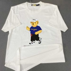 Herrt-shirts nya heta säljer japanska och koreanska t-shirts po ting ge xiong t-shirt+tryckt mönster 100% ren bomullst-shirt för män och kvinnors par T240423