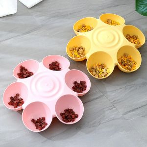 Feeders 6 In 1 Dog Bowl Puppy Slow Feeder Dog Bowl Cat Water Bottle Flower Shape Cat Water Feeding Bowl Healthy Diet Dish Pet Accessory