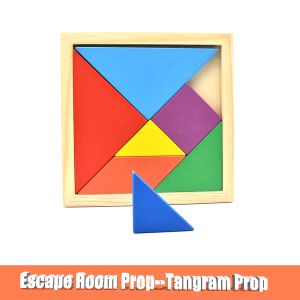 Blocks escape sala de prop tangram adereços para controlar o quebra