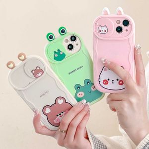 Cell Phone Bumpers So Cute Cartoon Eyes Sliding Camera Soft TPU Phone Case for iPhone 15 Plus 14 Pro Max 7 8 Plus 12 13 Pro 11 X XS Max XR SE 2020 Y240423