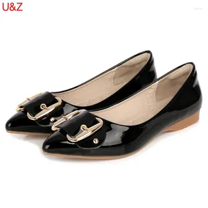 Casual Shoes Plus Big Size 43 Formella kvinnor Autumn Spring Flats Black/Red/Beige Light Practial Black Flat Office Youth Girls