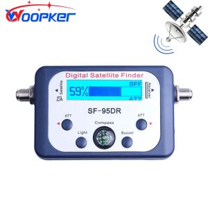 Finder Woopker Sat Finder Satlink Tester Meter Satelliten -TV -Signalempfänger mit Kompass- und Digital Display FTA DVB S2