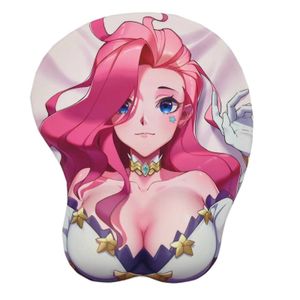 Fare pedleri bilek dinlenir Seraphine anime 3D Oppai Mouse Pad Bilek Y240423