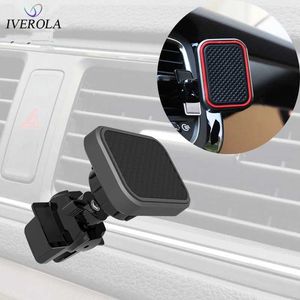 Mobiltelefonmonterare Univerola Car Magnetic Holder för Huawei Universal Magnet Mobiltelefon Holder Air Vent Mount Stand 360 Rotation för iPhone X 7 8 Y240423