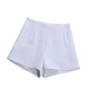 Shorts femininos brancos pretos manchas femininas mini calças de cintura alta curta femme