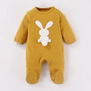 One-Pieces Newborn Baby Footed Romper Boy Girl Spring Autumn Long Sleeve Cotton Jumpsuit Overall Toddler Onesies Outfit Cut Kid Clothig
