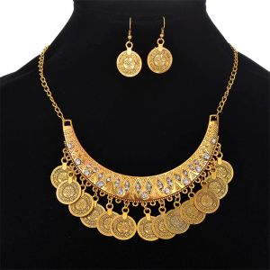 Necklaces Bohemian Gypsy Coin Pendant Tribal Charms Indian Statement Tassel Necklace Ethnic Carved Coins Nice Chokers Necklaces for Women