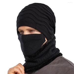 Берецы мужчины вязание шарф -шарф на лицо теплее 3 в 1 из 1 флисона, выровненная зима