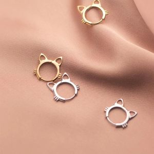 Orecchini Nuovo moda Carente Cat Piccole orecchini a cerchio per donne un chiodo a orecchio cavo minuscole Huggies femmina Accessori per piercing Accessori per piercing Female gioielli