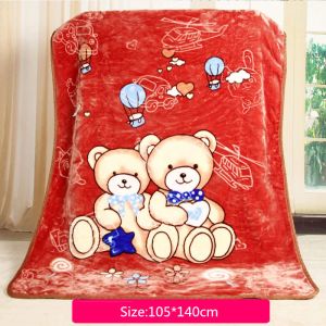 sets 18 Colors Kids Cartoon Blankets Warm Coral Fleece Bedding Quilt 110*140cm Toddler Soft Play Blanket Infant Sofa Rest Cover