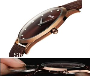 Nowy klasyk modny skórzany pasek Sinobi w stylu mody kwarcowy wojskowy wąski zegarek na nadgarstek 7571845