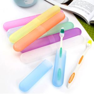 Toothbrush 1Pcs Portable Toothbrush Case Plastic Dustproof Protect Case Box Holder Tube Cover Outdoor Camping Supplies Bathroom Accessories