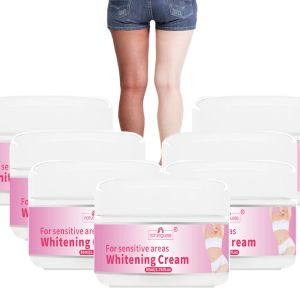 Handskar 10st Nature Whitening Cream Bleaching Face Body Lightening Cream Underarm armhålor Knän Privat delar Body White