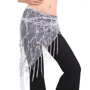 Sahne Giyim Kadın Üçgen Eşarp Göbek Dans Kostümleri Pubsel Hip Dans Kemeri Sequins